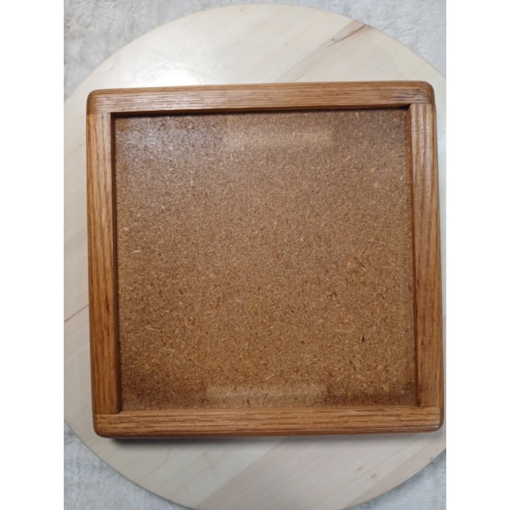 Ceramic Oak Trim The Daniel's Co.  Trivet Earth Color Wheat Hot Plate/ Decor MCM - Picture 6 of 11